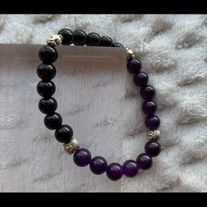 Gemstone Buddha Head Beaded Bracelet